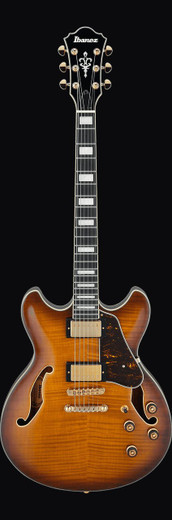 Ibanez AS93FMVLS AS Artcore Expressionist Series Hollow Body Electric Guitar, Violin Sunburst