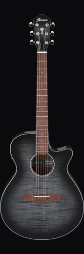 Ibanez AEG70TCH AEG Series Acoustic Guitar, Transparent Charcoal Burst High Gloss