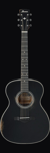 Ibanez AVC11ABK Artwood Vintage Series Acoustic Guitar, Antique Black Semi Gloss