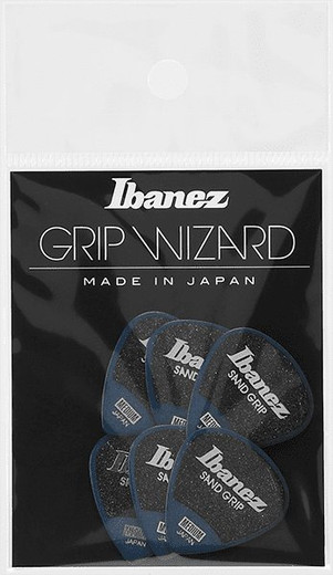 Ibanez PPA16MSGDB Grip Wizard Sand Grip Pick, Deep Blue