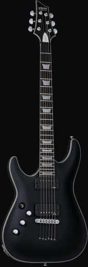 Schecter 812 C-1 Platinum LH Guitar, Satin Black