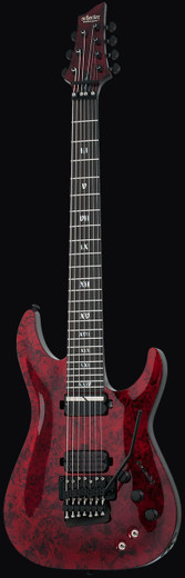 Schecter 3058 C-7 FR S Apocalypse Red Reign Guitar, Red Reign