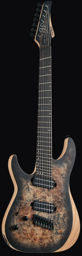 Schecter 1515 Reaper-7 Multiscale LH Guitar, Satin Charcoal Burst