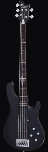 Schecter 278 Johnny Christ-5 Bass Guitar, Satin Black