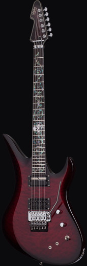 Schecter 259 Nikki Stringfield A-6 FR S Guitar, Bright Red Burst