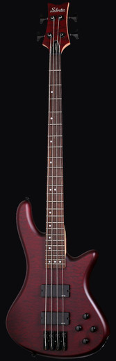 Schecter 2537 Stiletto Custom-4 Guitar, Vampyre Red Satin