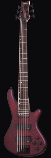Schecter 2539 Stiletto Custom-6 Guitar, Vampyre Red Satin