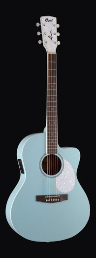 Cort JADE-CLASSIC-SKOP Jade Series Acoustic Guitar, Sky Blue Open Pore