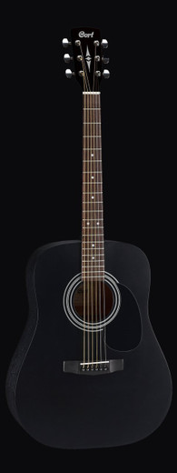Cort AD810-BKS Standard Series Acoustic Guitar, Black Satin
