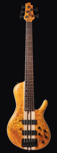 Cort A5-PLUS-SC Artisan Series Electric Bass Guitar, Amber Open Pore