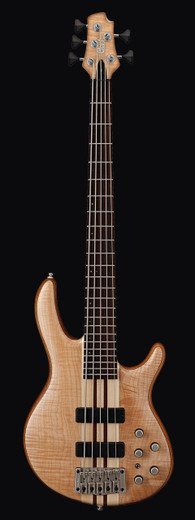 Cort A5-PLUS-FMMH-OPN Artisan Series Electric Bass Guitar, Open Pore Natural