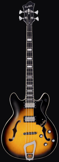 Hagstrom VIKB-TSB-U Viking Bass Electric Bass Guitar, Tobacco Sunburst