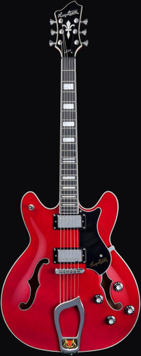 Hagstrom VIK-WCT-U Viking Electric Guitar, Wild Cherry Transparent