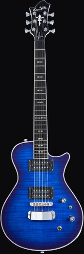 Hagstrom ULSWE-WDM-U Ultra Swede Electric Guitar, Worn Denim