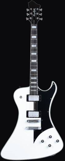 Hagstrom FANTCUS-WHT-U Fantomen Custom Electric Guitar, White Gloss