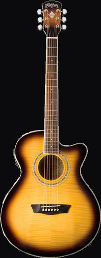 Washburn EA15ATB-A-U Festival Series Acoustic-Electric Guitar, Tobacco Burst