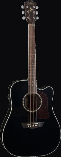 Washburn HD10SCEB-O-U Heritage Series Dreadnought Cutaway Acoustic Guitar, Natural Gloss