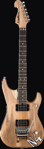Washburn N4AUTHENTIC-D-U Nuno Bettencourt Signature Series N4 Authentic Electric Guitar, Natual Distressed