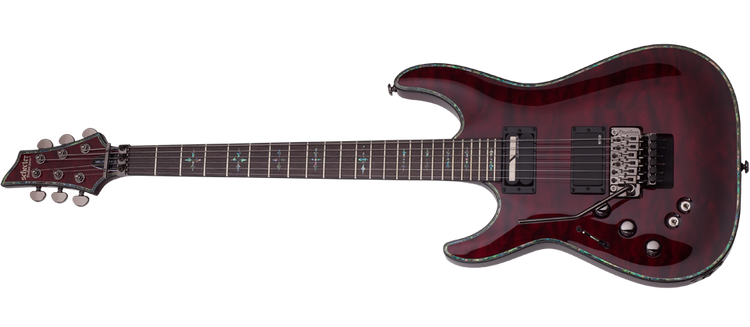 Schecter 1828 Hellraiser C-1 FR S LH Guitar, Black Cherry