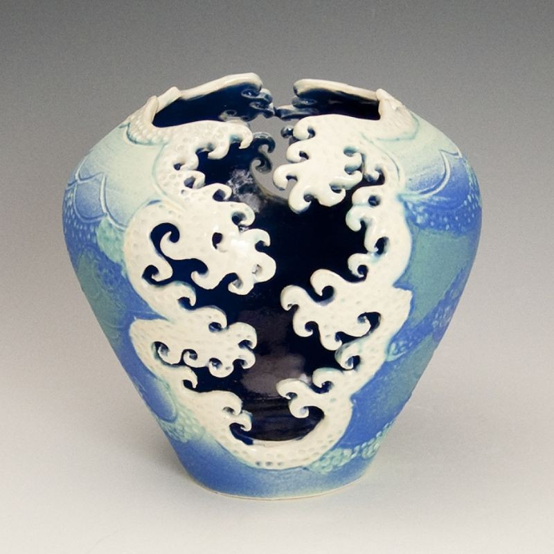 Aqua Wave Vase 8.3x25cm main image 1