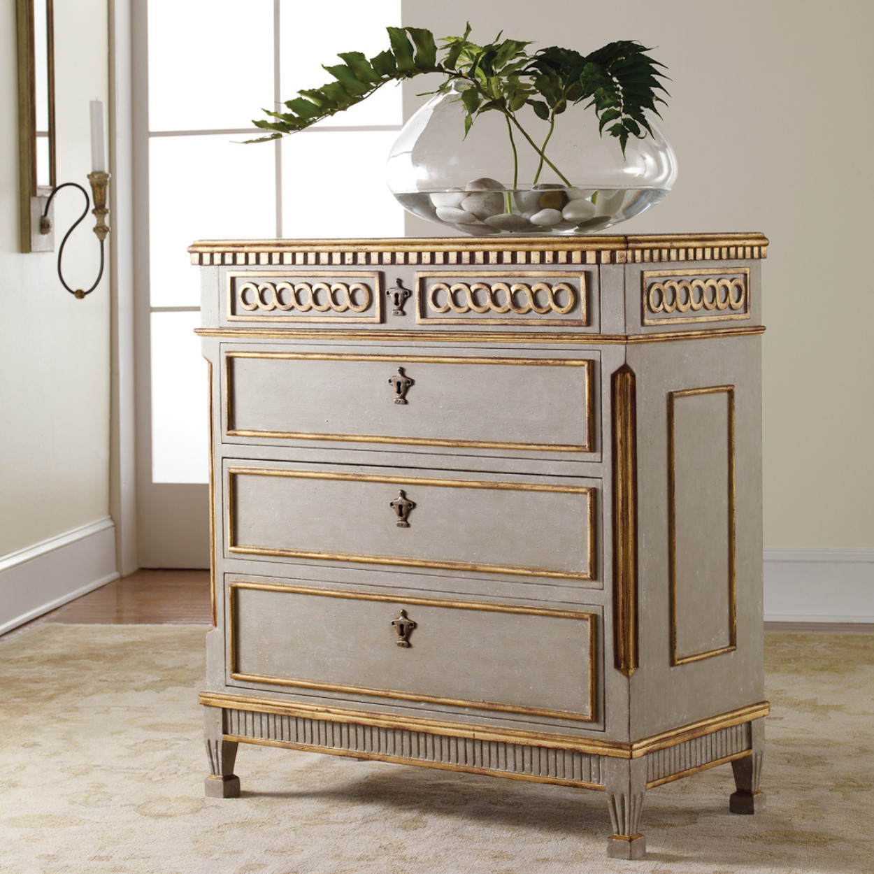 Shop Painted Coastal Regency Chest For Your Coastal Home | Coastal ...