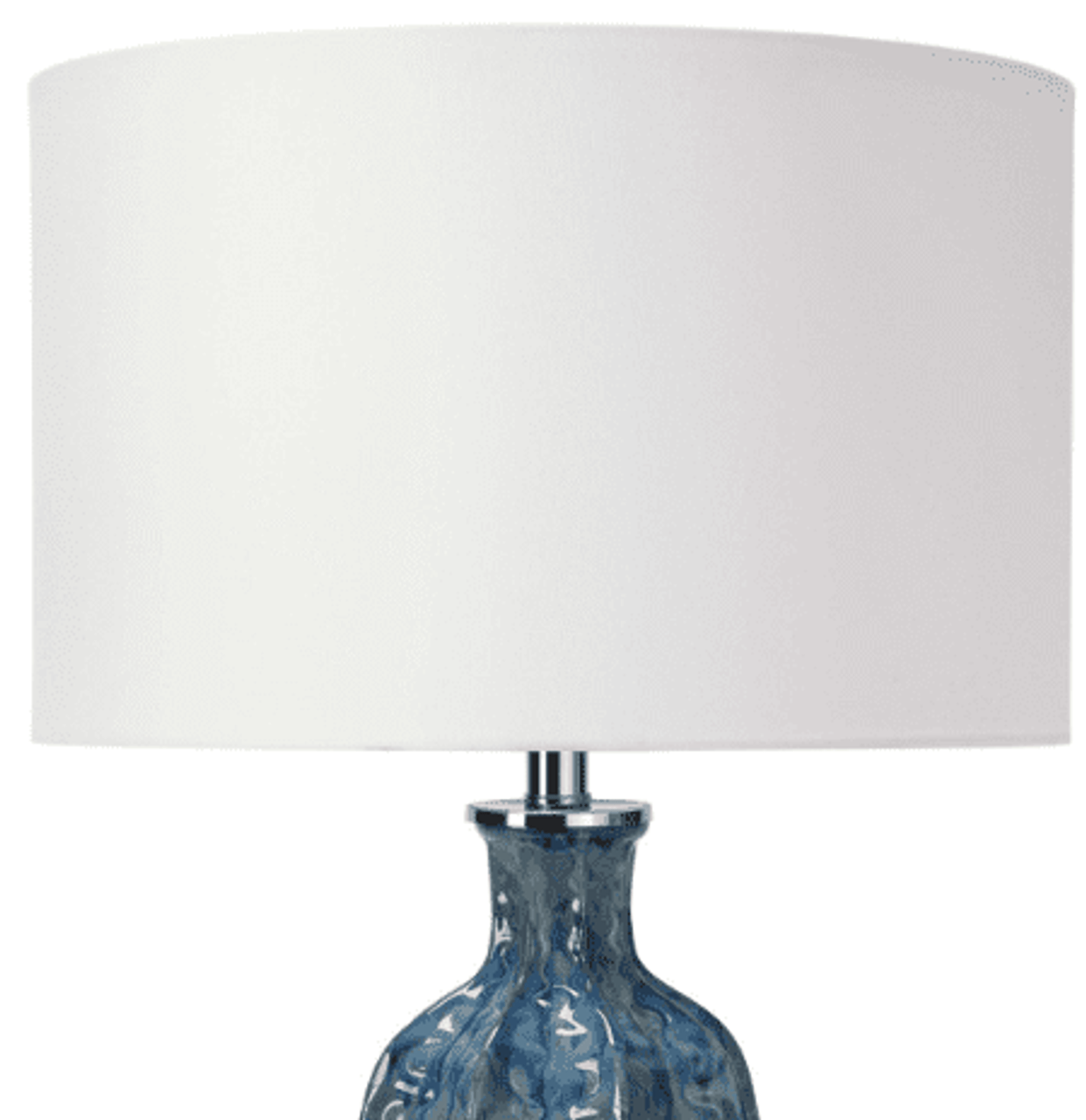 blue ceramic bedside lamp