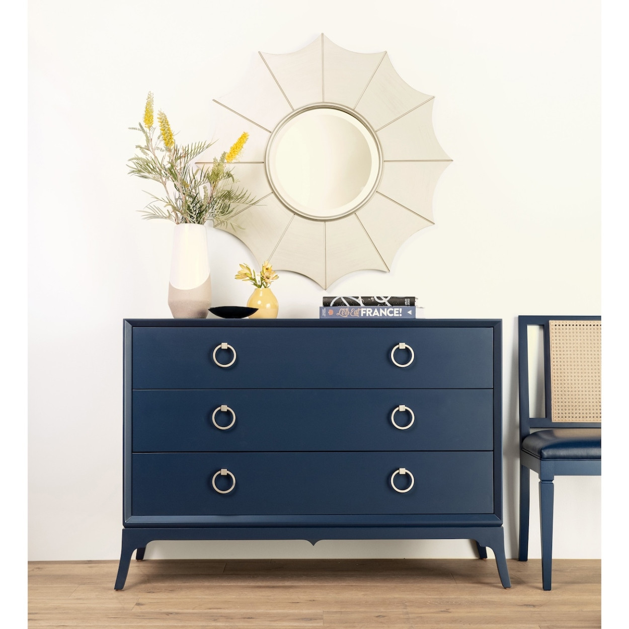 slim fit dress slacks Henley Scalloped Edge 6 Drawer Wide Dresser, Blue Spruce main image 0