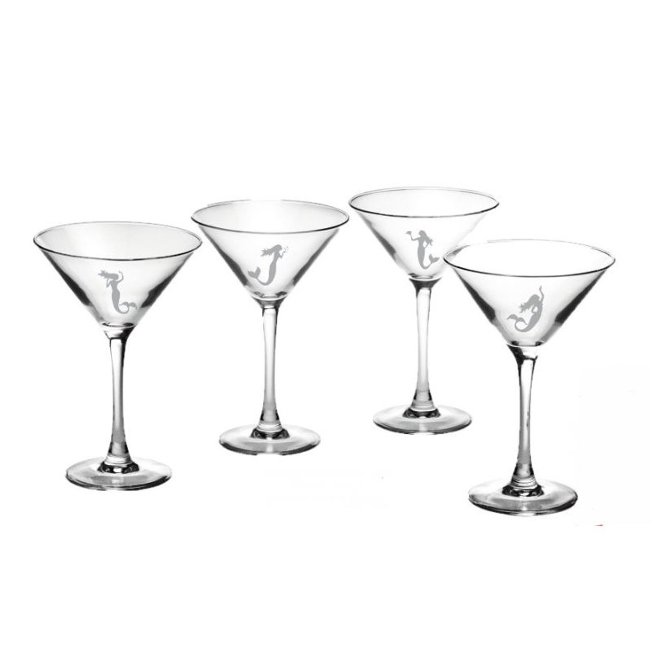 Shop Hyacinth Martini Glass Set of 4 For Your Coastal Home, Coastal &  Nautical Bar Carts & Accessories For Your Dining Room or Kitchen