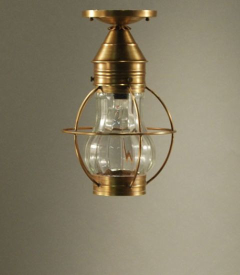 Coastal Home Lighting Fixture, Nautical Brass Pendant With ... - Etsy