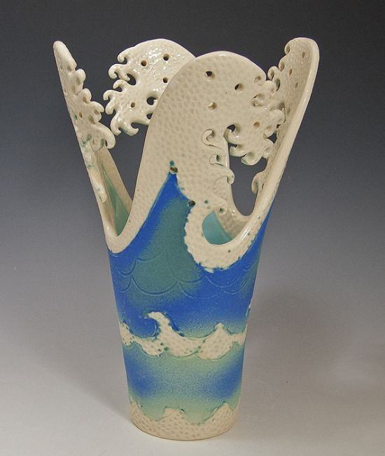 Aqua Wave Vase 8.3x25cm