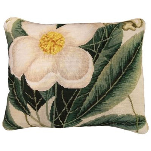 Cherokee Rose Needlepoint Pillow