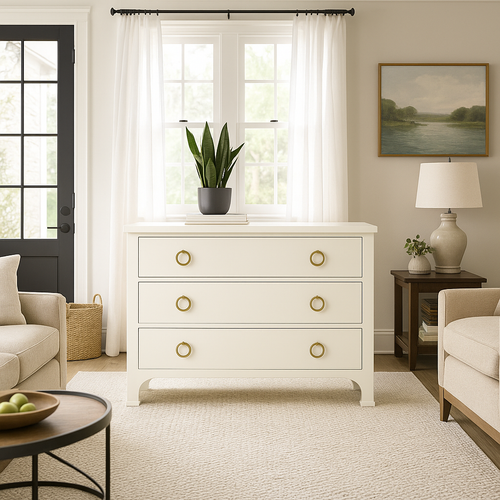 Three Drawer Painted Commode Three Drawer Painted Commode