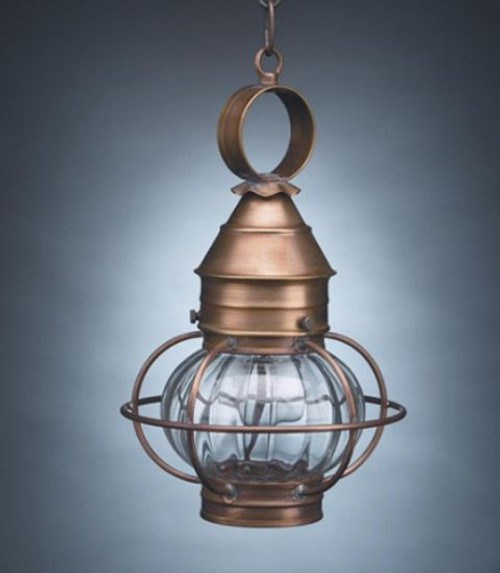 8" Round Hanging Onion Lantern - Caged