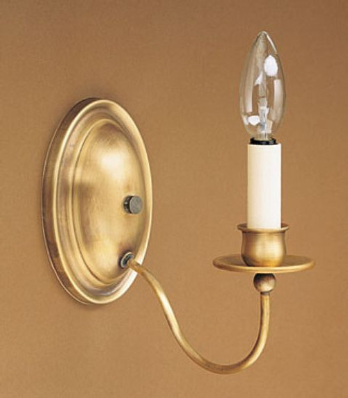 One Arm Wall Sconce with Oval Backplate