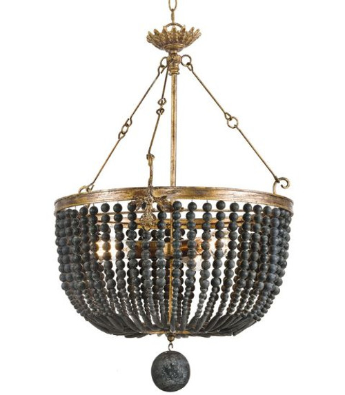 Southern Living Fabian Wood Bead Chandelier