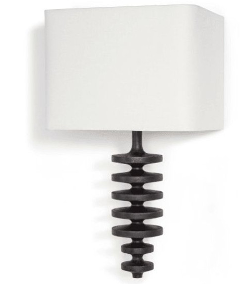 Fishbone Ebony Sconce