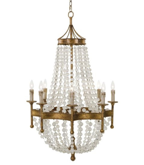 Frosted Crystal Bead Chandelier