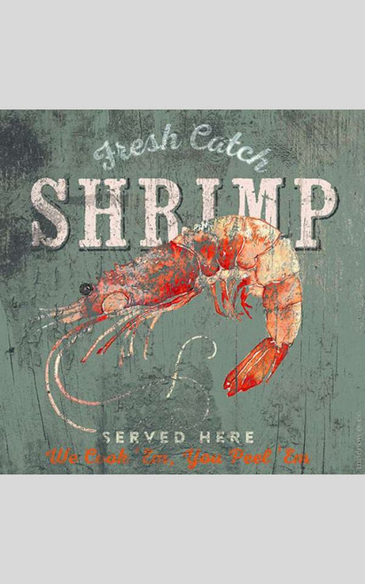 Fresh Catch Shrimp Beach Wall Art