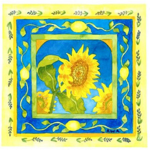 Sunflowers and Lemons in Provence Beach Print