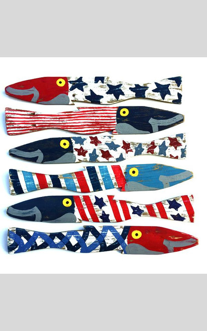 Americana Painted Fence Fish