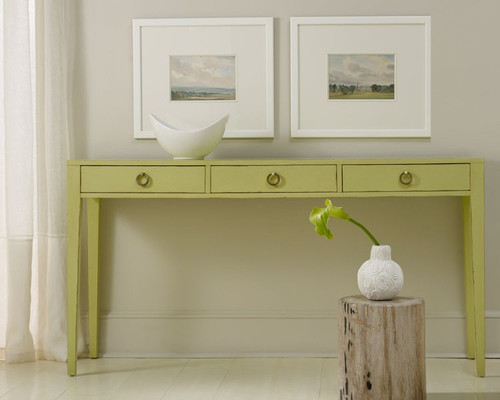 Transitional Three Drawer Console