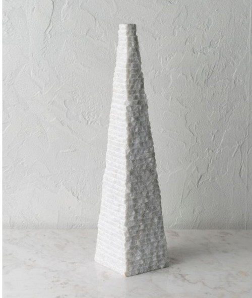 Uxmal White Stone Sculpture Accent