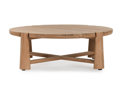 Buy Aston 48" Outdoor Round Coffee Table Natural For Your Beach House ...