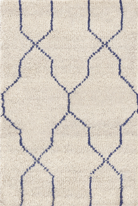 Massena Blue Hand Knotted Wool Rug