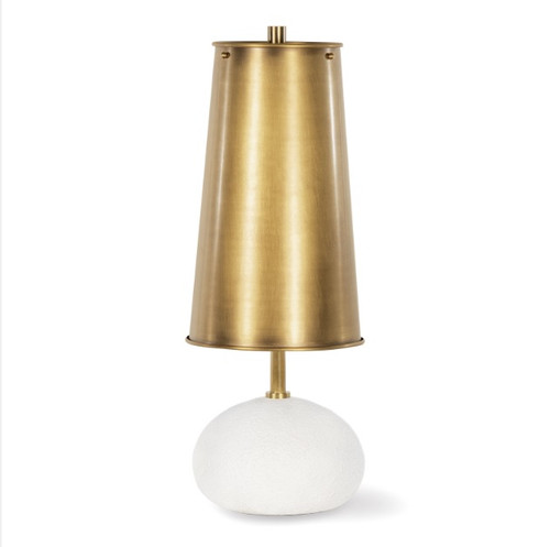 Southern Living Hattie Concrete Mini Lamp (Natural Brass)