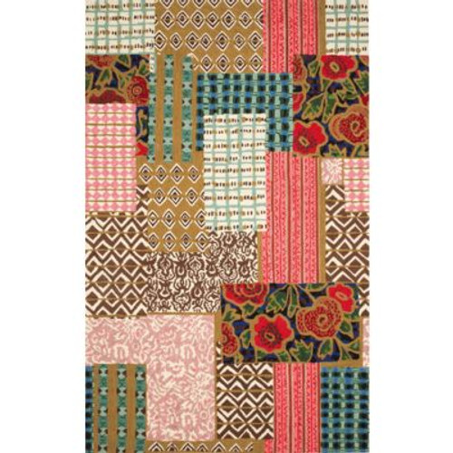 Elm Patchwork Multi Hand Micro Hooked Wool Rug Elm Patchwork Multi Hand Micro Hooked Wool Rug