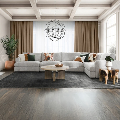 Ludwig Upholstered 5 Pc Sectional in Ivory Ludwig Upholstered 5 Pc Sectional in Ivory