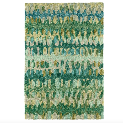 Paint Chip Moss Hand Micro Hooked Wool Rug​