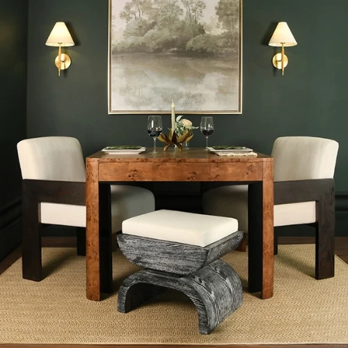 Jett Dark Burl Wood Game Table