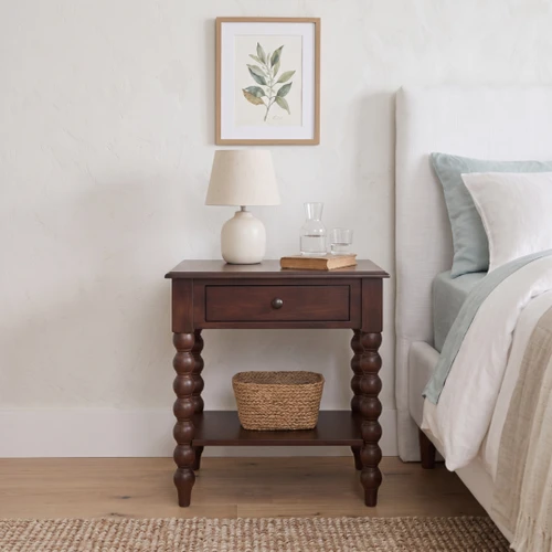 Hawthorne Farmhouse Spindle Nightstands - Set of Two